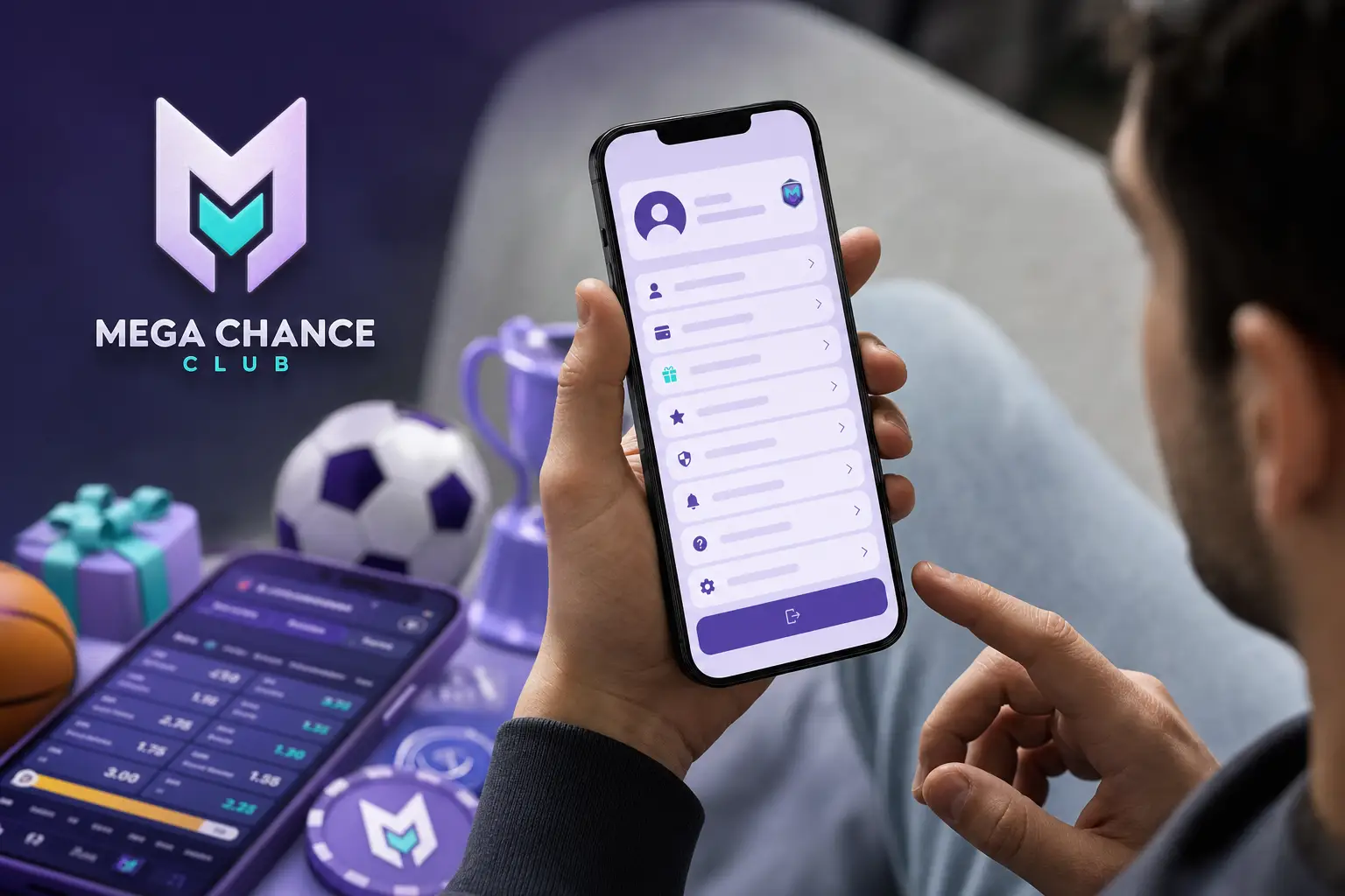 Mega Chance Club registration and mobile navigation